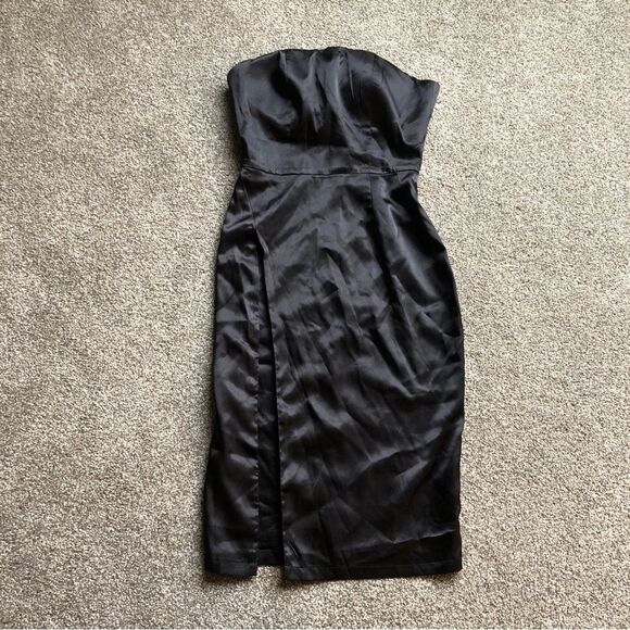 MESHKI BLACK STRAPLESS DRESS SIZE XS - Picture 2 of 11